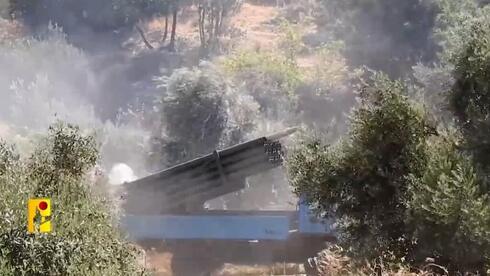 Cohetes de Hezbolá disparados desde el Líbano. 