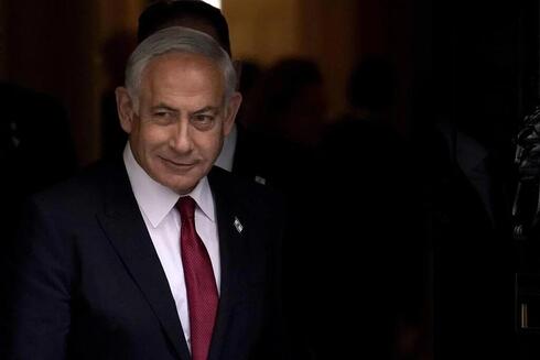 Benjamín Netanyahu, al salir de Downing Street 10, tras su entrevista con el primer ministro británico. 