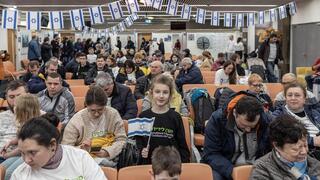 Refugiados ucranianos llegan a Israel.