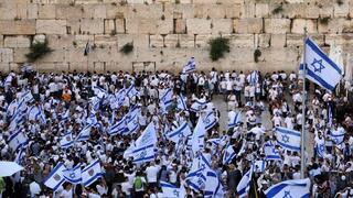 Día de Jerusalem en el Muro Occidental. 