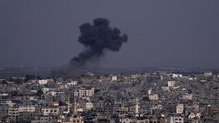 Ataque aéreo israelí sobre la Franja de Gaza. 