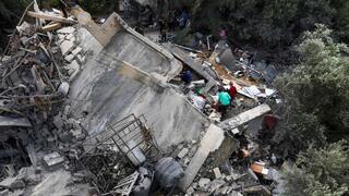 Secuelas de un ataque aéreo de las FDI en Beit Lahia, Gaza.