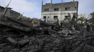 Secuelas de un ataque de las FDI en Gaza.