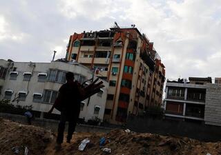 En este lugar, destruido por la Fuerza Aérea israelí, residía uno de los comandantes de la Jihad Islámica en Gaza. 