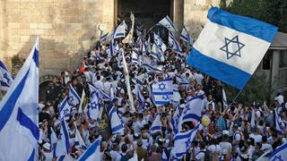 La Marcha de la Bandera realizada el año pasado en Jerusalem. 