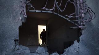 Una vivienda de Sderot tras el impacto directo de un cohete de Gaza.