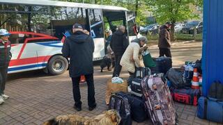 200 ancianos de Kiev regresan a sus casas tras varios meses en Polonia, escapando de la guerra.