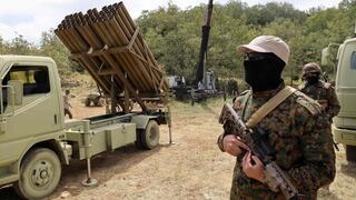 Simulacro militar de Hezbollah en la frontera con Israel.