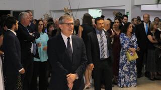 El embajador Gali Dagan, en un momento del acto en Medellín. 