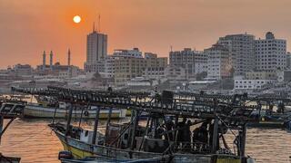 Puerto marítimo de la ciudad de Gaza. 