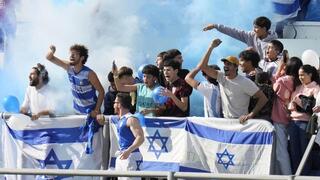La selección de Israel contó siempre con una bulliciosa cantidad de simpatizantes. 