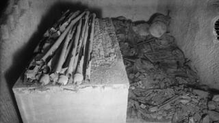 Excavación de la tumba de la reina Hetepheres I en 1925.