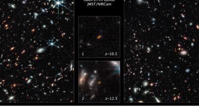 Las galaxias primordiales observadas por el telescopio espacial James Webb.