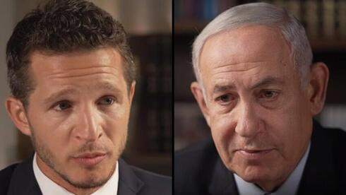 El entrevistador del Wall Street Journal y Benjamin Netanyahu. 