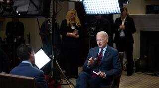 Biden durante la entrevista a la CNN.