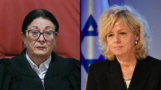 Baharav-Miara (derecha) pidió la cancelación de la enmienda a la Ley Básica. ¿Qué hará el tribunal encabezado por Hayut?