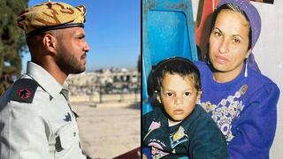 Shimon Abraham y su madre, que murió en un atentado durante la segunda Intifada.