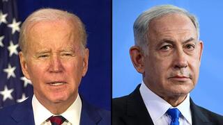 Los mandatarios de EE.UU. e Israel, Joe Biden y Benjamín Netanyahu. 