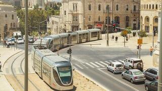 El tren ligero de Jerusalem.