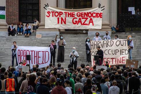 Manifestaciones pro palestinas en Harvard, Estados Unidos.