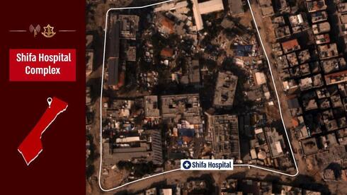 Vista aérea del complejo hospitalario Al Shifa, en la ciudad de Gaza.