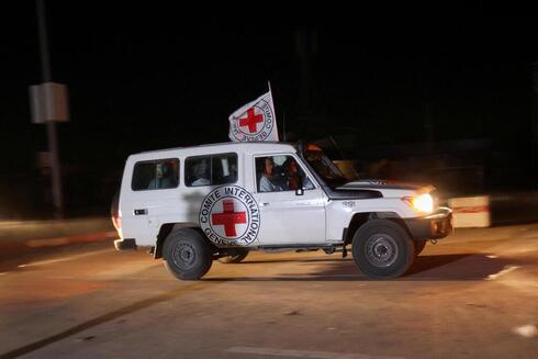 Vehículos de la Cruz Roja cruzan Egipto con destino a Israel. 