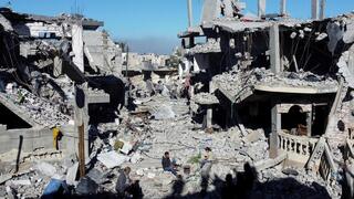 Khan Younis en ruinas.