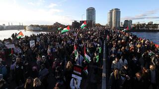 Una manifestación pro palestina en Londres.