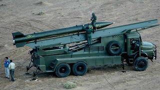 Cohete Zelzal en un ejercicio militar iraní.