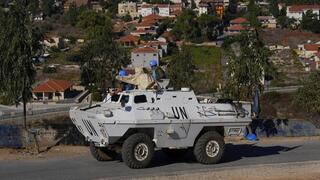 Fuerzas de paz de la ONU a lo largo de la frontera entre Israel y el Líbano