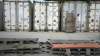 Contenedores con cuerpos de israelíes asesinados 