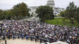 Manifestantes pro Palestina en Washington