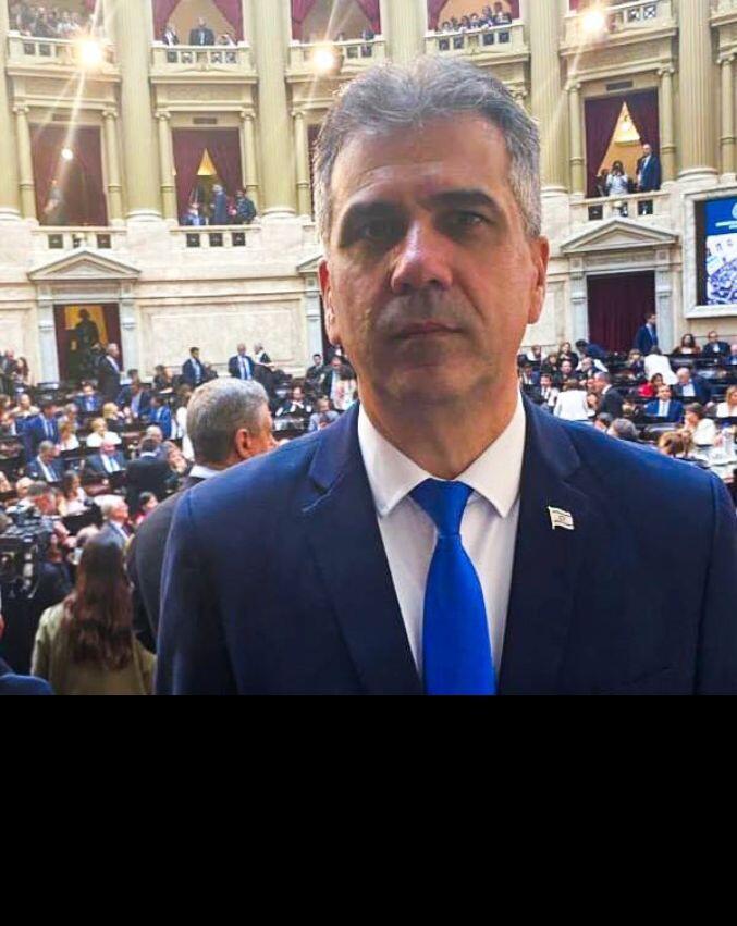 Eli Cohen en el Congreso de la Nación Argentina, durante la jura de Javier Milei. 