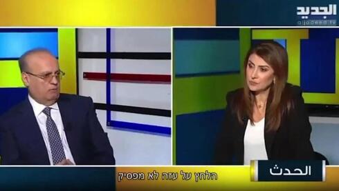 Wiam Wahab durante la entrevista en la televisión libanesa. 