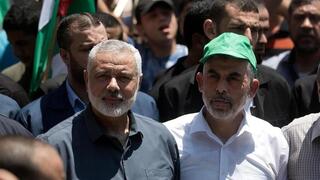 Ismail Haniyeh y Yahya Sinwar, líderes de Hamás. 