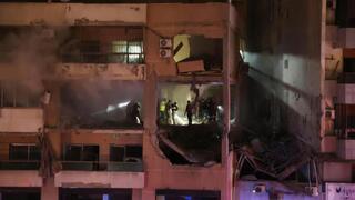 Una de las explosiones en las que murió el vicejefe de Hamás en Beirut, Líbano.