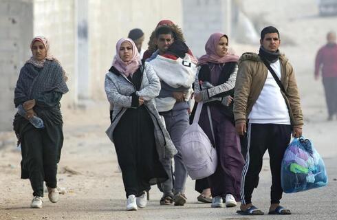 Refugiados palestinos en Khan Younis.