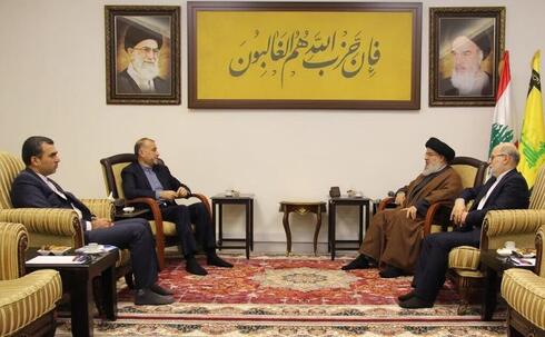 Nasrallah con el ministro de Relaciones Exteriores iraní. ¿Está ganando el "eje de la resistencia"?