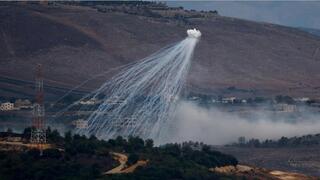 Ataque israelí en el sur del Líbano, aparentemente con bombas de fósforo.