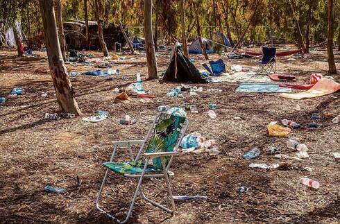 El campamento del Festival NOVA, después de la masacre perpetrada por Hamás. 