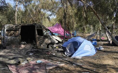El campamento del Festival NOVA, después de la masacre perpetrada por Hamás.