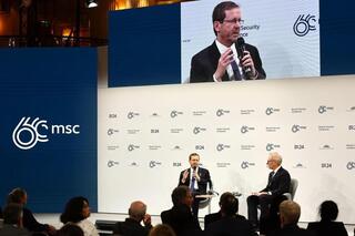 El presidente de Israel, Isaac Herzog, en la conferencia de seguridad de Munich. 