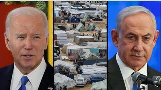 Joe Biden, refugiados en Rafah, Benjamin Netanyahu.