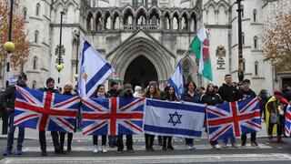 Una manifestación proisraelí en Londres.