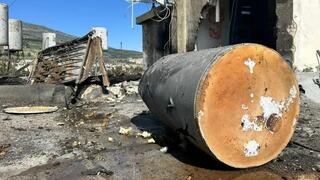 Destrucción tras el lanzamiento de misiles por parte de Hamás en Kiryat Shmona.