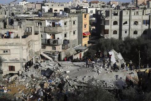La ciudad de Rafah, parcialmente destruida por la guerra. 