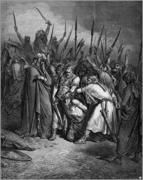 La ejecución de Agag, rey de Amalec, por el profeta Samuel. 