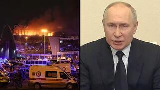 El presidente ruso, Vladímir Putin, y el lugar del ataque. 