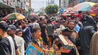 Mercado en Gaza.
