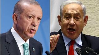 El presidente turco Recep Tayyip Erdogan y el primer ministro israelí Benjamin Netanyahu.